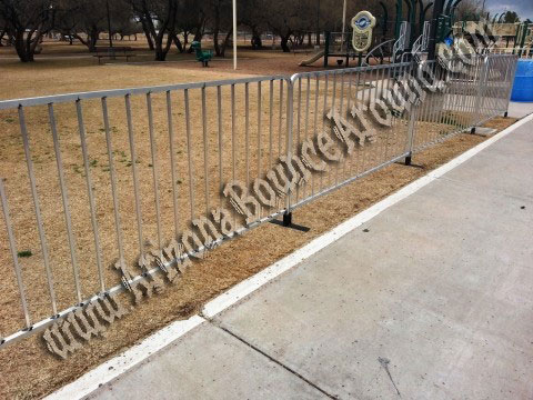 Bike rack fencing, rental fence